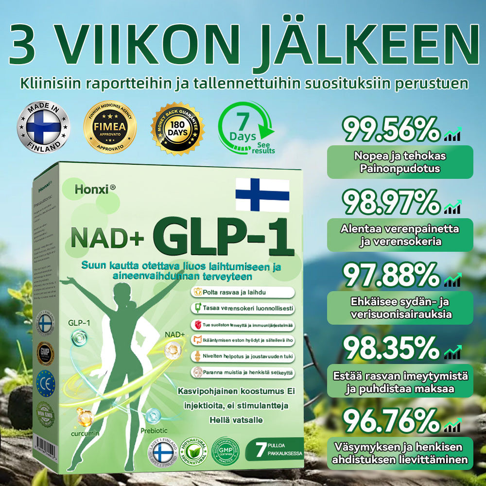 Virallinen Kauppa | HONXI®🍒𝐺𝐿𝑃-𝟏 6-in-1 Terveysratkaisu Suun kautta otettava neste (Vain yksi annos päivässä — näkyviä tuloksia jo 7 päivässä) ✅ Lihavuuteen, sydän- ja verisuoniterveyteen, diabetekseen, uniapneaan, nivelongelmiin ja muuhun
