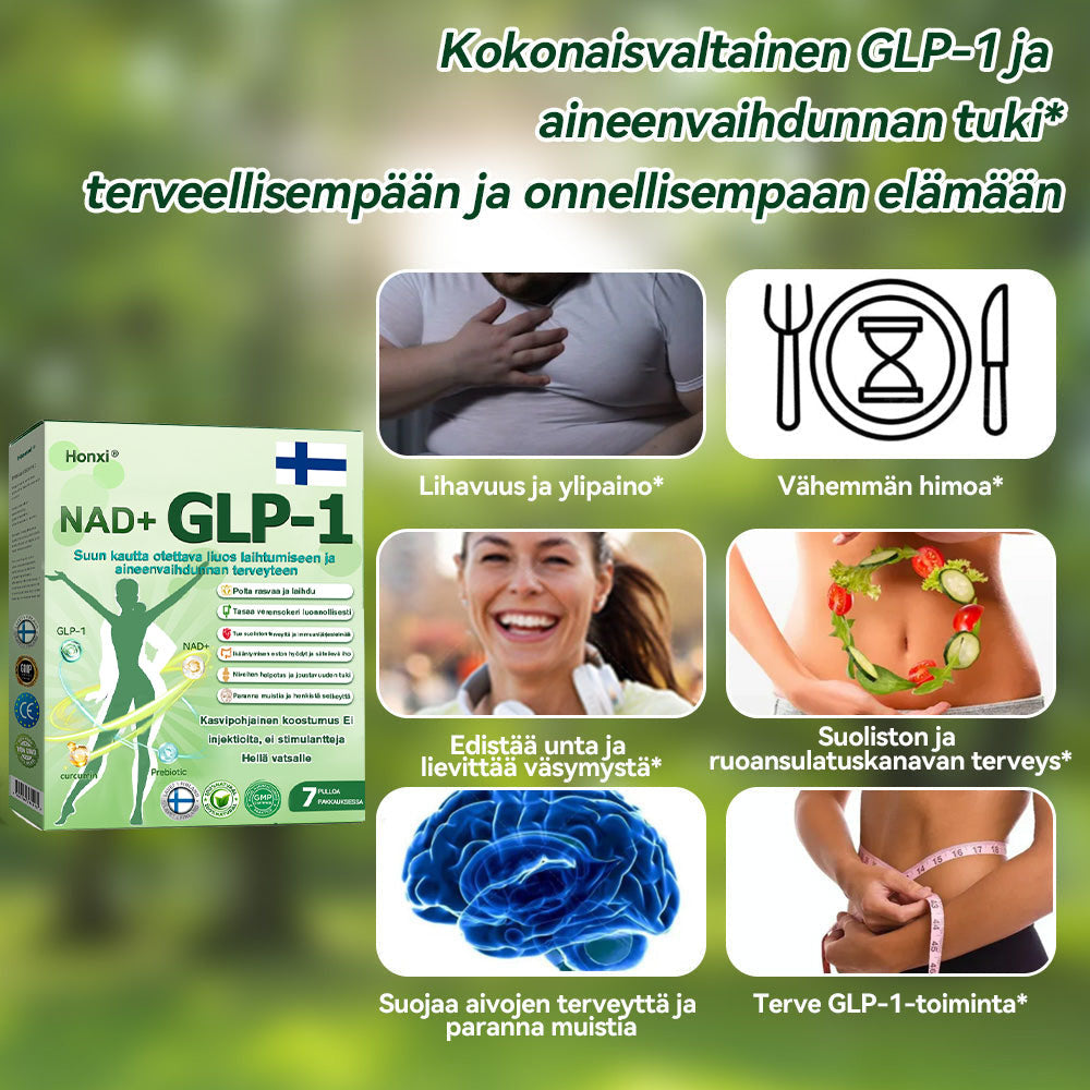 Virallinen Kauppa | HONXI®🍒𝐺𝐿𝑃-𝟏 6-in-1 Terveysratkaisu Suun kautta otettava neste (Vain yksi annos päivässä — näkyviä tuloksia jo 7 päivässä) ✅ Lihavuuteen, sydän- ja verisuoniterveyteen, diabetekseen, uniapneaan, nivelongelmiin ja muuhun