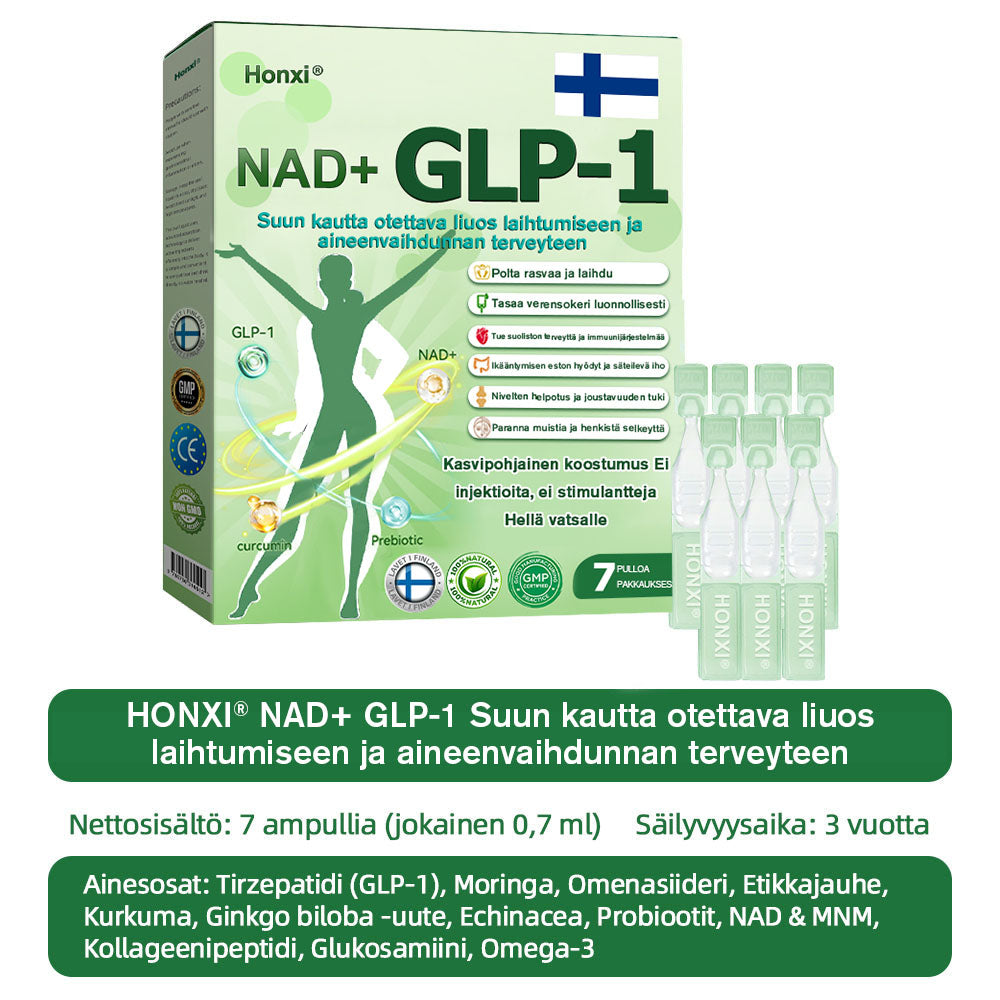 Virallinen Kauppa | HONXI®🍒𝐺𝐿𝑃-𝟏 6-in-1 Terveysratkaisu Suun kautta otettava neste (Vain yksi annos päivässä — näkyviä tuloksia jo 7 päivässä) ✅ Lihavuuteen, sydän- ja verisuoniterveyteen, diabetekseen, uniapneaan, nivelongelmiin ja muuhun