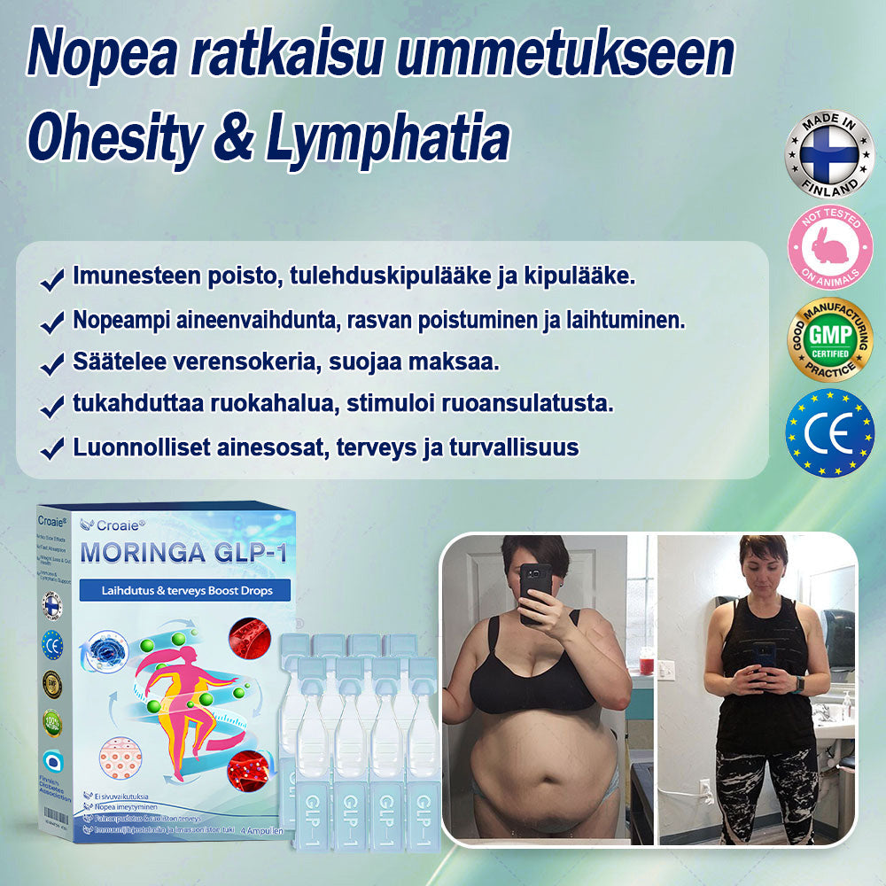 Mayo Clinicin suosittelema | Virallinen verkkokauppa | CROAIE® GLP-1 Painonpudotukseen tarkoitettu oraaliliuos 👨⚕️Liikalihavuus, sydän- ja verisuonitaudit, diabetes, uniapnea, nivelongelmat ja paljon muuta
