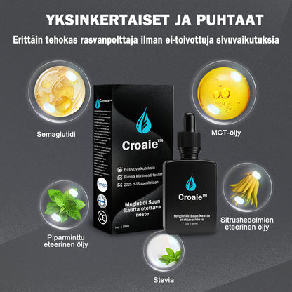 Croaie™ Megutide Oral Solution (elintarvikelaatuinen rasvanpolttotuote, Helsingin yliopiston lääketieteellisen korkeakoulun kehittämä, Fimean suosittelema)