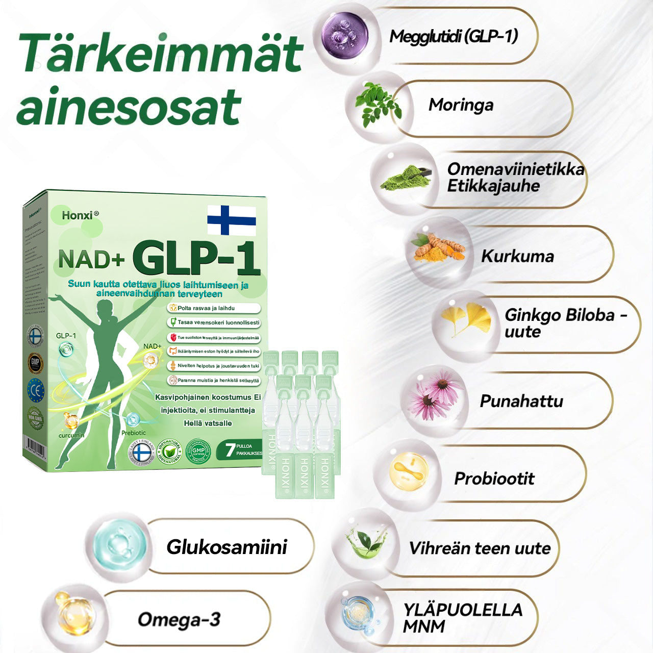 Virallinen Kauppa | HONXI®🍒𝐺𝐿𝑃-𝟏 6-in-1 Terveysratkaisu Suun kautta otettava neste (Vain yksi annos päivässä — näkyviä tuloksia jo 7 päivässä)  ✅ Lihavuuteen, sydän- ja verisuoniterveyteen, diabetekseen, uniapneaan, nivelongelmiin ja muuhun