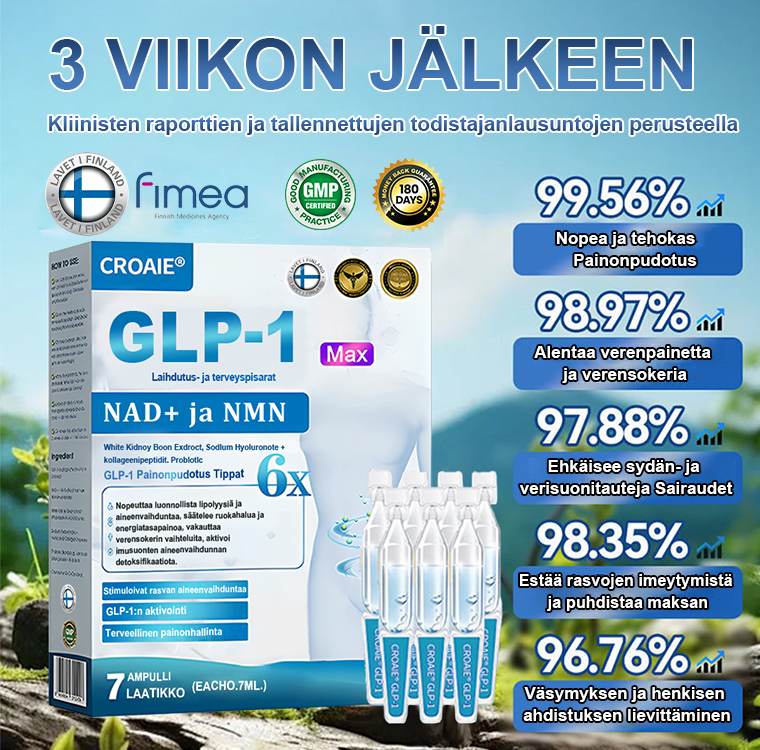 [Virallinen Kauppa] CroAie® GLP-1 & NAD+ Laihdutustipat ✅  Liikalihavuus, Sydän- ja verisuonitaudit, Diabetes, Uniapnea, Nivelongelmat ja paljon muuta